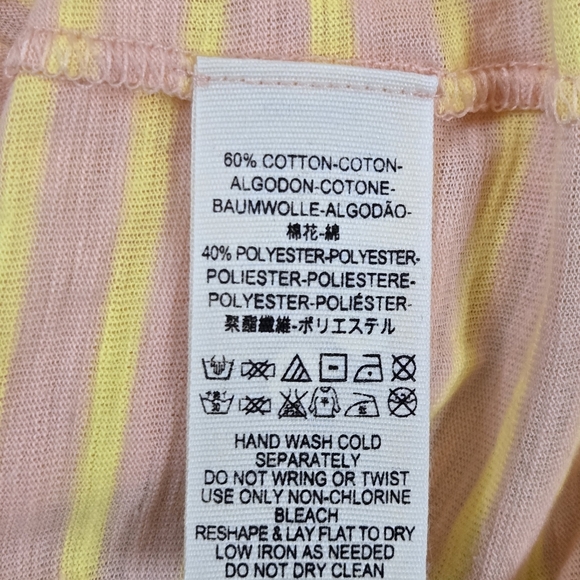 NWoT We The Free Striped Tee Pink Small - Picture 5 of 8